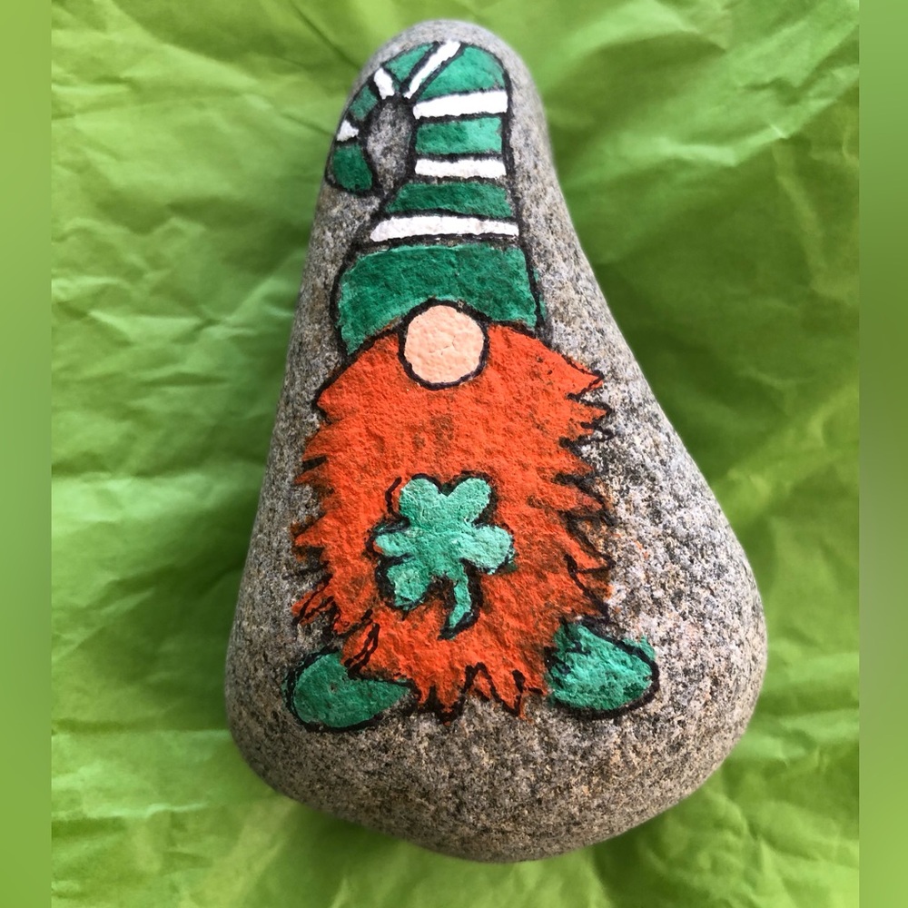 LUCK OF THE IRISH  HAND PAINTED ROCK